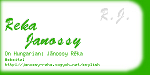 reka janossy business card