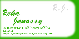 reka janossy business card